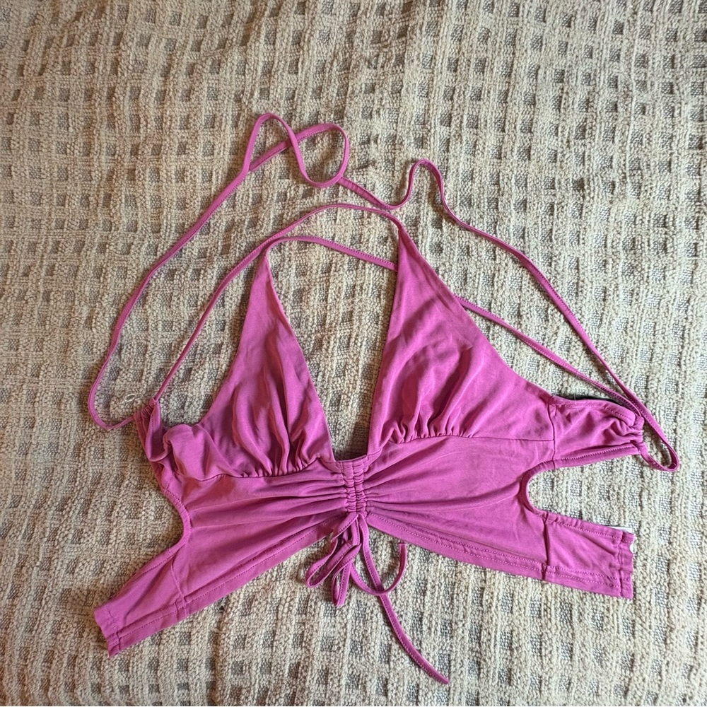 Silence + Noise Vibrant Pink Top